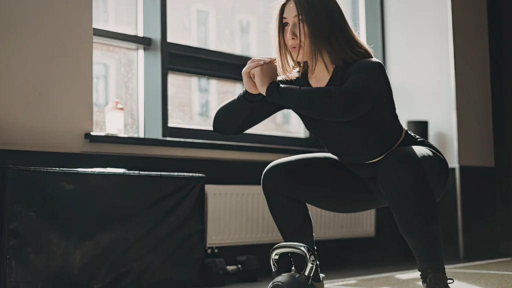 chair squat form beginner home workout plan