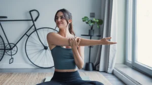 home workout routine for beginners warm-up stretch